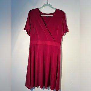 Ann Taylor Red Shortsleeved Dress
